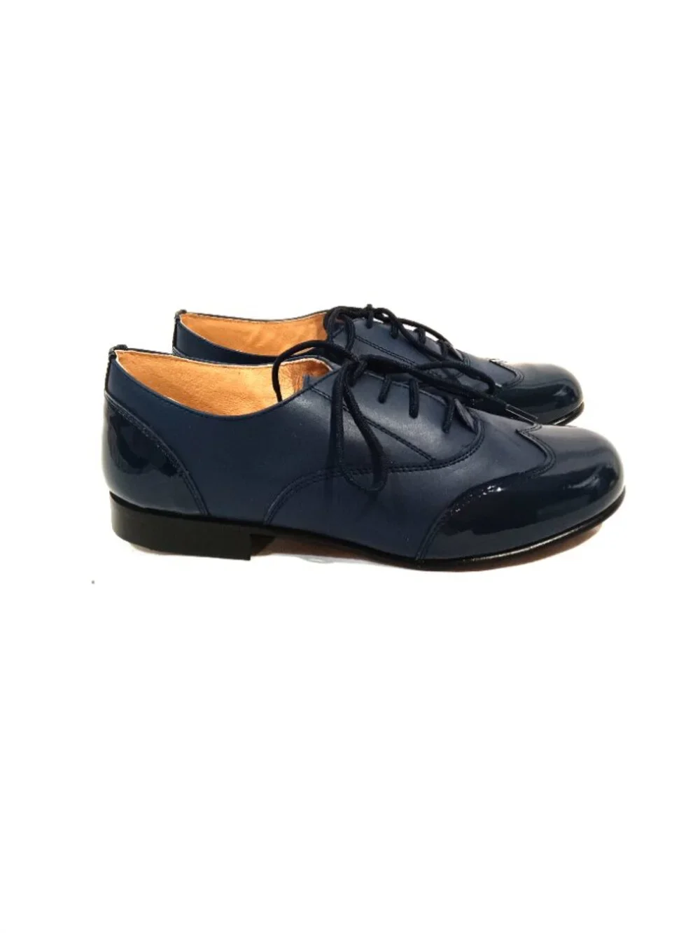 Manelli Boys Shoes New Dressy Oxford Lace Up Navy Blue Color